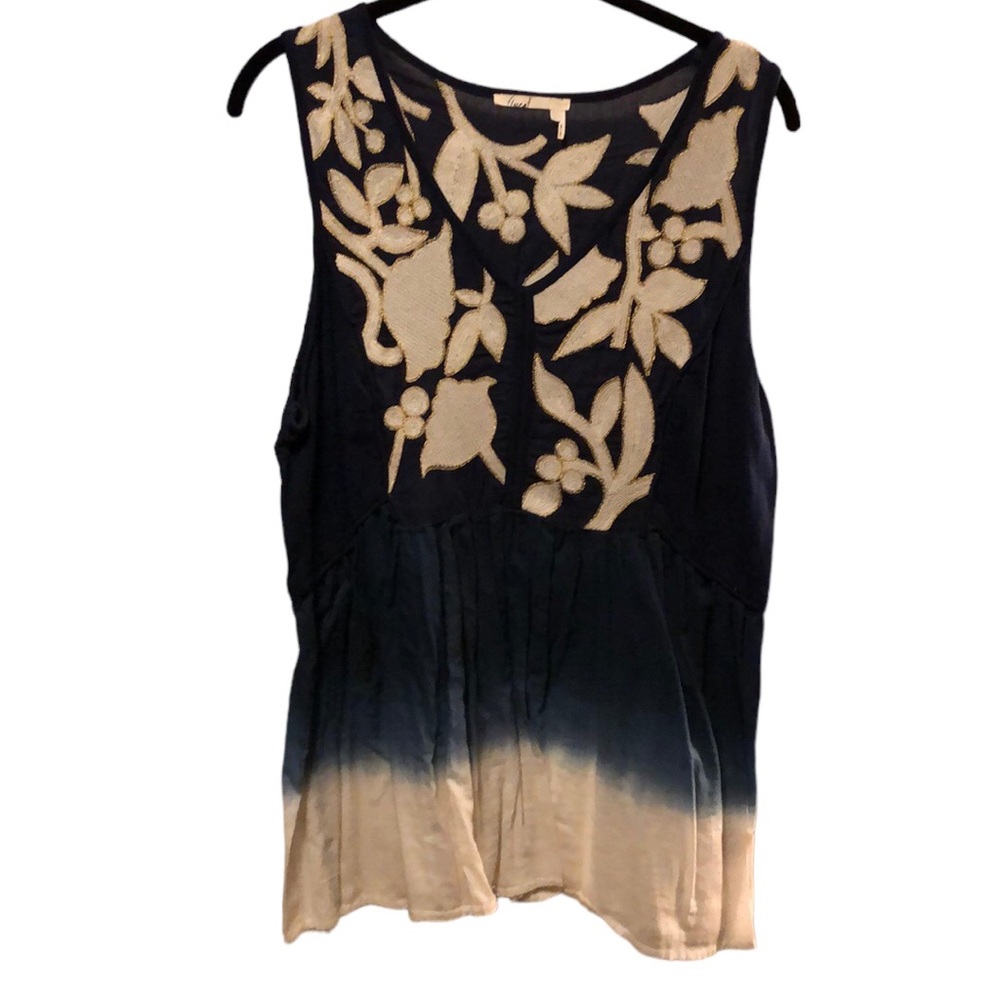 Sleeveless embroidered top